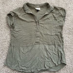 Universal Thread Army Green Collared Top